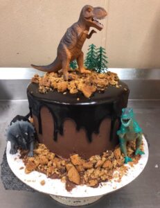 Dino crumble cake starting at $40.99 needs 7 days notice (feeds 20-25)