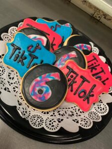 Tiktok cookies; needs 2 weeks notice. $3 per cookie