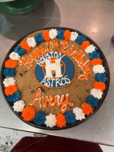Astros cookie cake starting at $11.99 (feeds 12-16)
