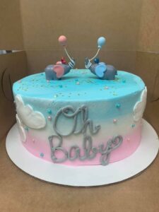 Cloudy Oh Baby cake starting at $45.99 (feeds 30-40)