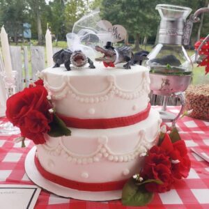 Alligator wedding tiered cake, needs 7 days notice starting at $79.99 (feeds 30)