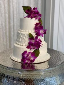 Orchid three tier starting at $175 (feeds 70-80)