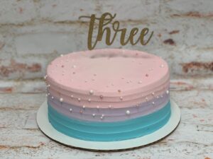 Blue, purple, pink ombre pearl cake starting at $16.99 (feeds 12-16)