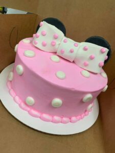 Polka dot Minnie Mouse cake starting at $26.99 (feeds 12-16)