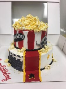 Movie theatre tiered cake starting at 11$79.99 (feeds 30)