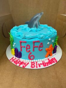Dolphin cake starting at $26.99 needs 7 days notice (feeds 12-16)