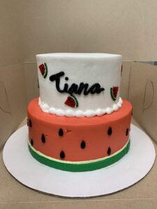Watermelon tiered cake starting at $59.99 (feeds 30)