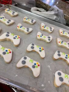 Game controller cookies; needs 2 weeks notice. $3 per cookie