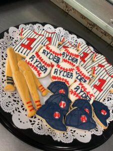 Baseball cookies; needs 2 weeks notice. $3 per cookie