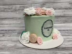 Ladurée Macaron cake; needs 7 days notice. Starting at $46.99 (feeds 25)